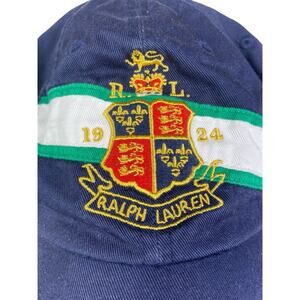 Polo Ralph Lauren British Club Shield Crest Strapback Hat in Navy